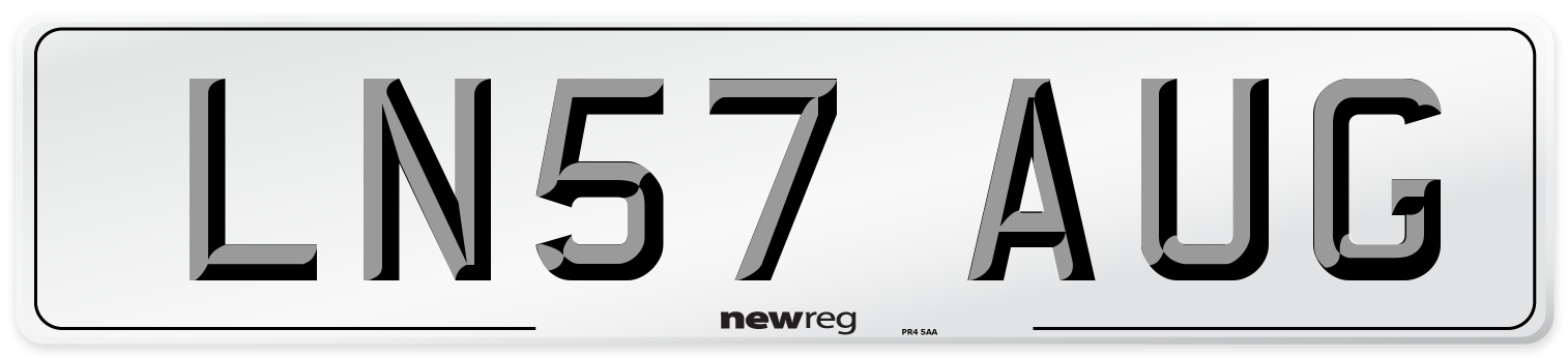 LN57 AUG Number Plate from New Reg
